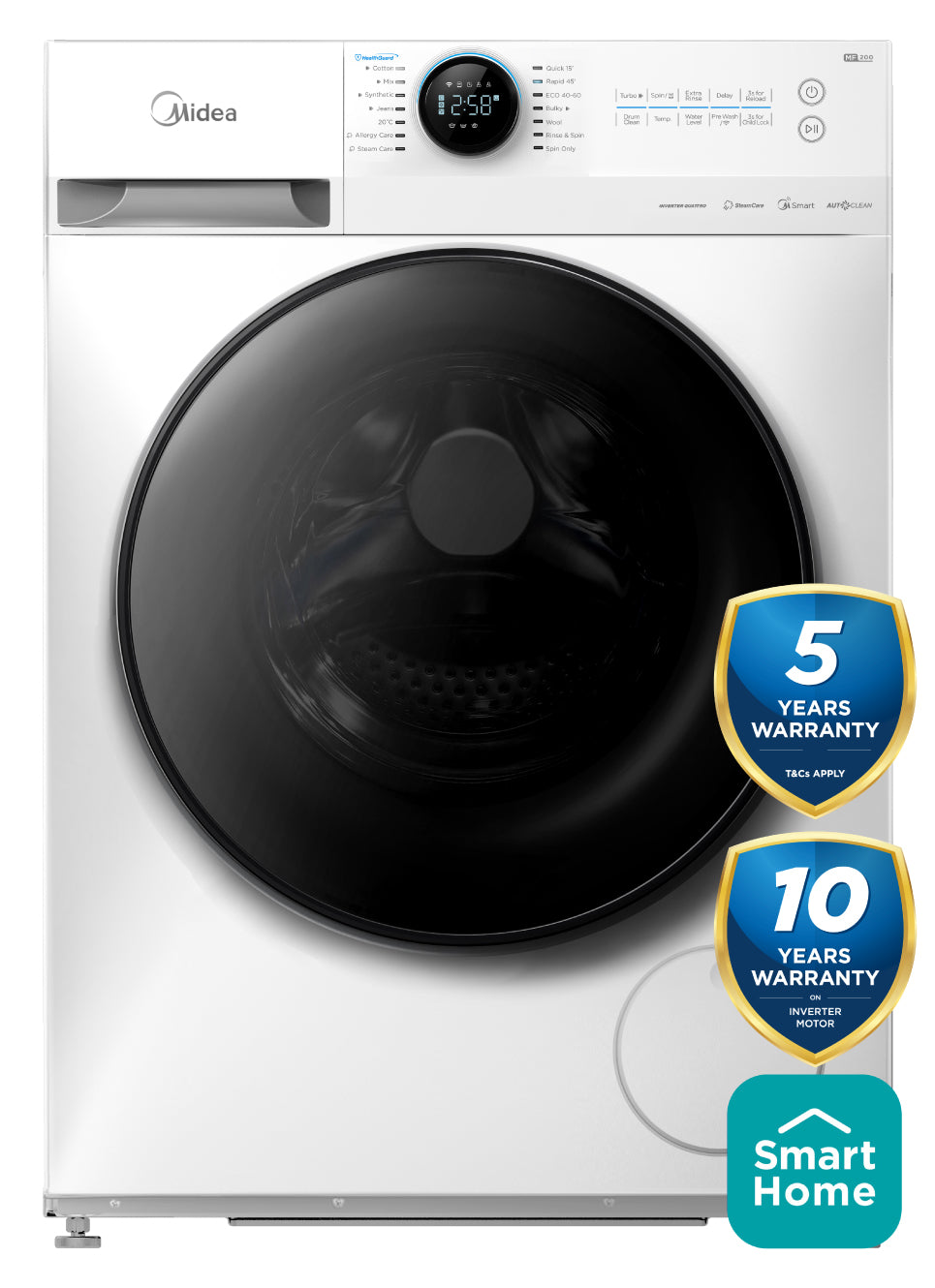 LAVATRICE MIDEA MF200W80WB/W-HR