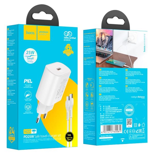 Set Karikues N22 Jetta Me Kabllo (USB-C To USB-C)
