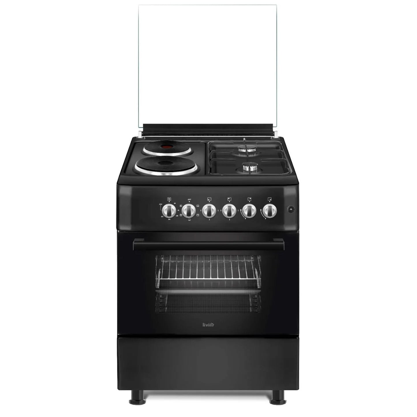 Sobe Livin F6TX22E5-B 2 Gazi + 2 Elektrike 60x60cm e Zeze