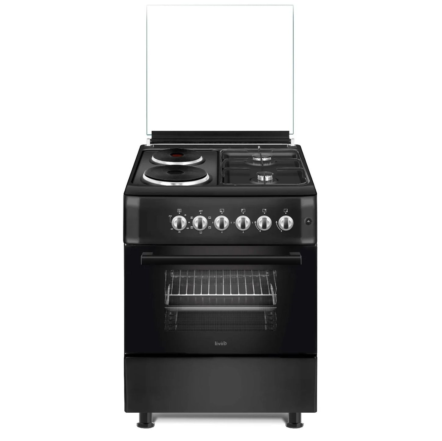 Sobe Livin F6TX22E5-B 2 Gazi + 2 Elektrike 60x60cm e Zeze