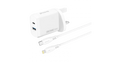 Proove Wall Charger Silicone Power 2 30W (Type-C + USB + Cable) UK