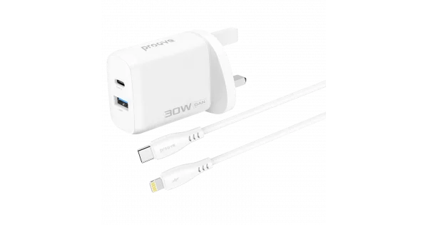 Proove Wall Charger Silicone Power 2 30W (Type-C + USB + Cable) UK