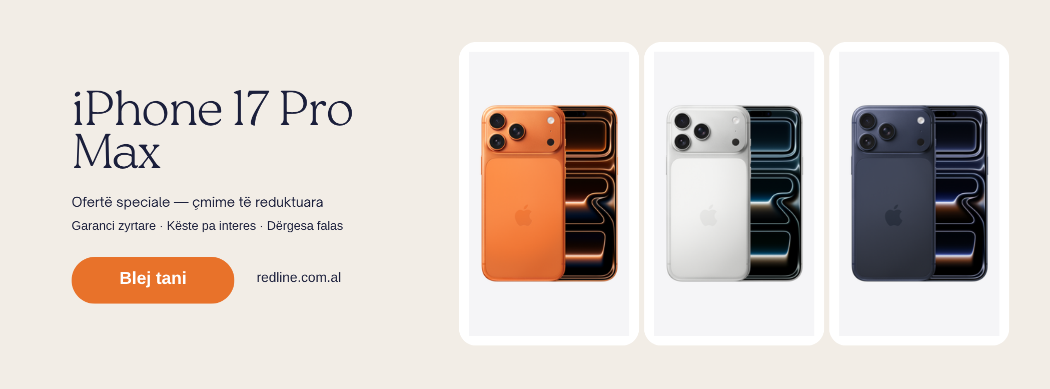 iPhone 17 Pro Max — Ofertë speciale, çmime të reduktuara. Redline Electronics