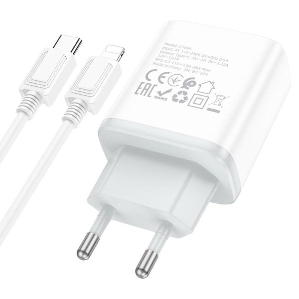 Set Karikues C104 Stage Me Kabllo (USB-C To iP)