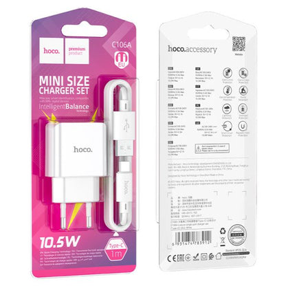 ,Mini Set Karikues C106A Me Kabllo (USB-A To USB-C)