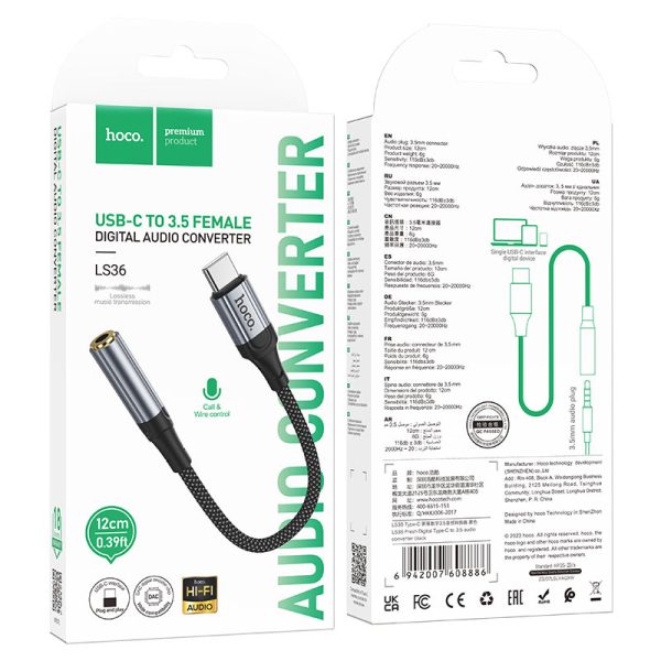 Adaptor Audio Type-C to 3.5mm LS36 Fresh