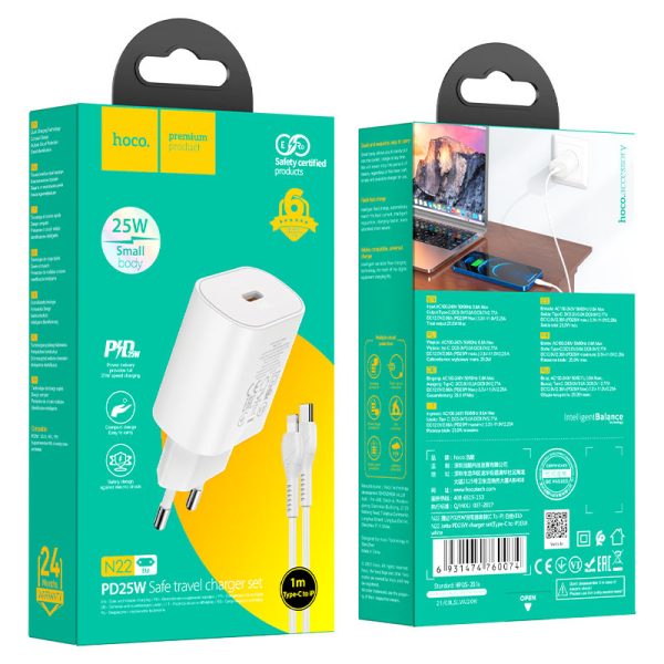 Set Karikues N22 Jetta Me Kabllo (USB-C To iP)
