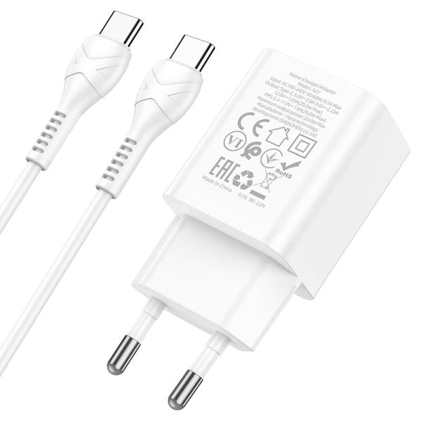 Set Karikues N27 Me Kabllo (USB-C To USB-C)