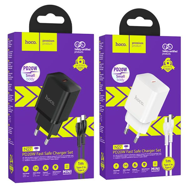 Set Karikues N27 Me Kabllo (USB-C To USB-C)