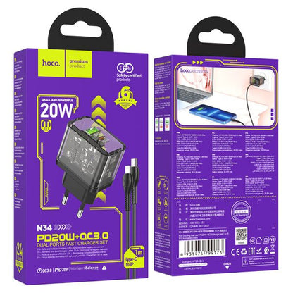 Set Karikues N34 Dazzling Me Kabllo (USB-C To iP)